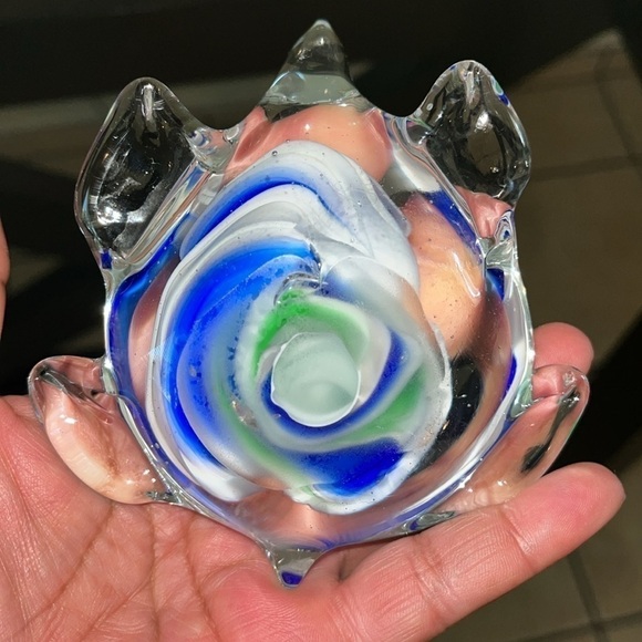 Glass Art Glass Hand Blown Glass White Original Decorative Paperweights - Picture 5 of 5
